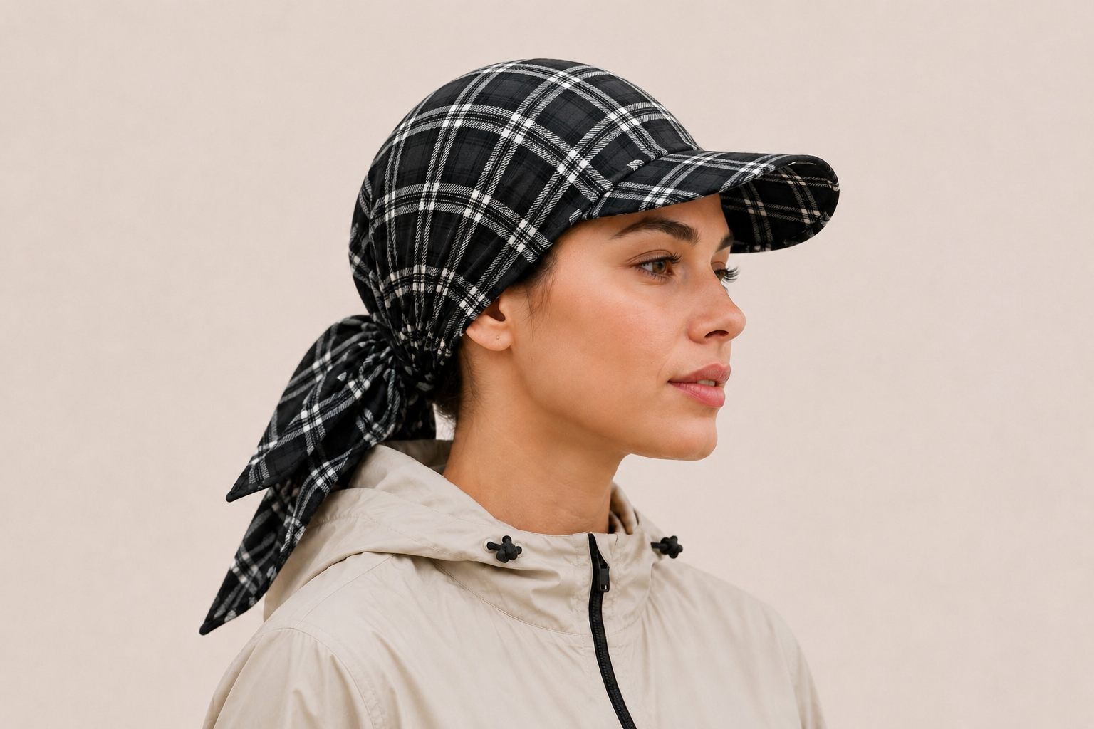 Running Cap Black Grid - Image 3