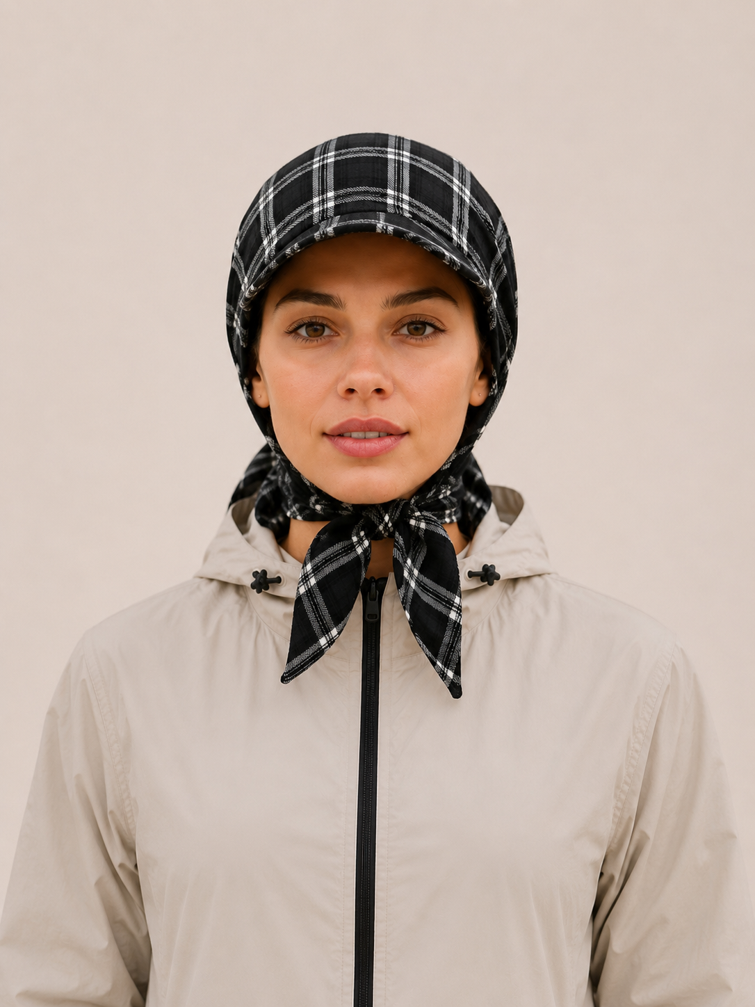 Running Cap Black Grid