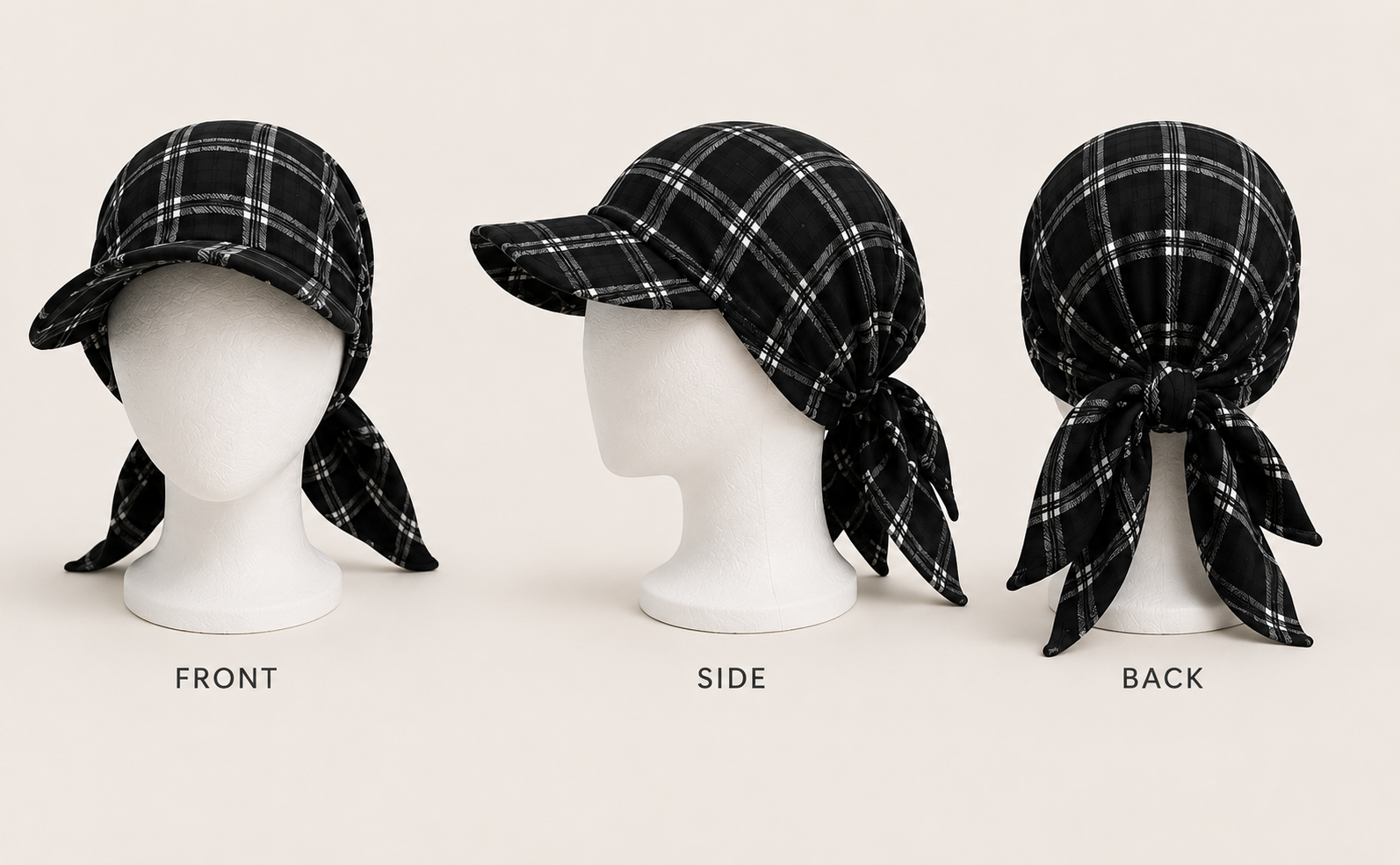 Running Cap Black Grid - Image 6