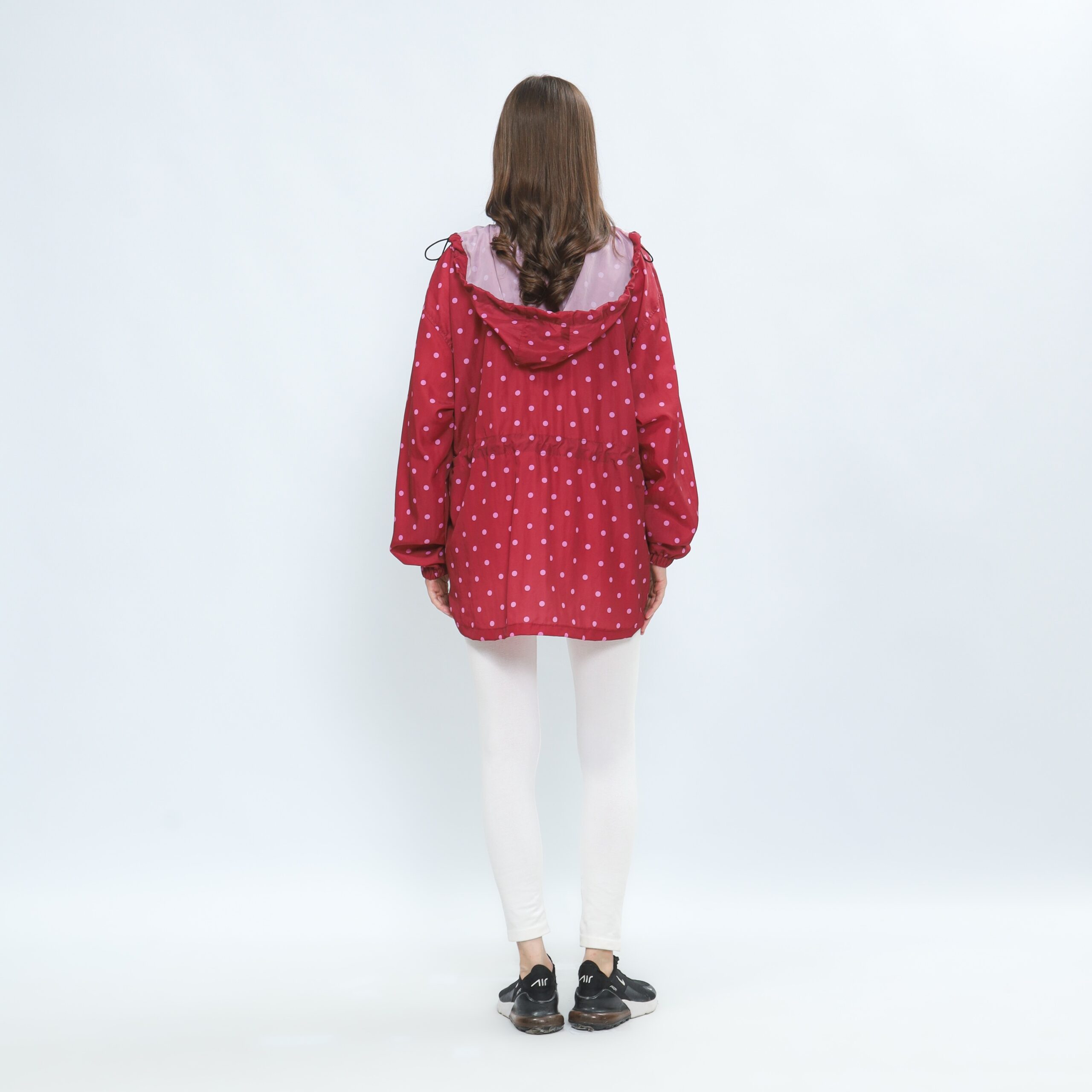 MYMELIS ADJUSTABLE MAROON POLKADOT WINDBREAKER - Image 6