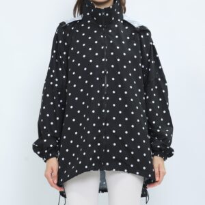 MYMELIS BATWING BLACK POLKADOT WINDBREAKER