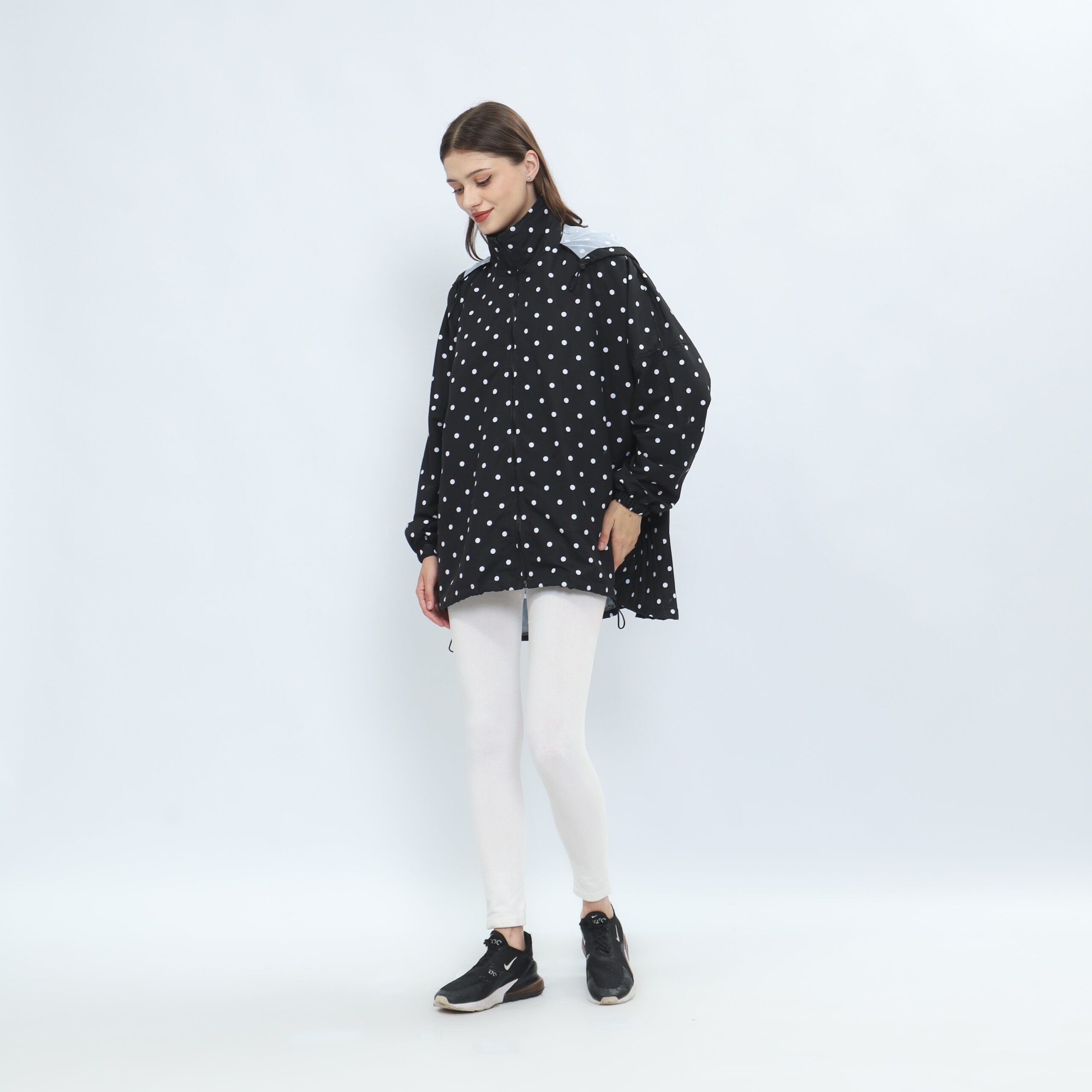 MYMELIS BATWING BLACK POLKADOT WINDBREAKER - Image 7