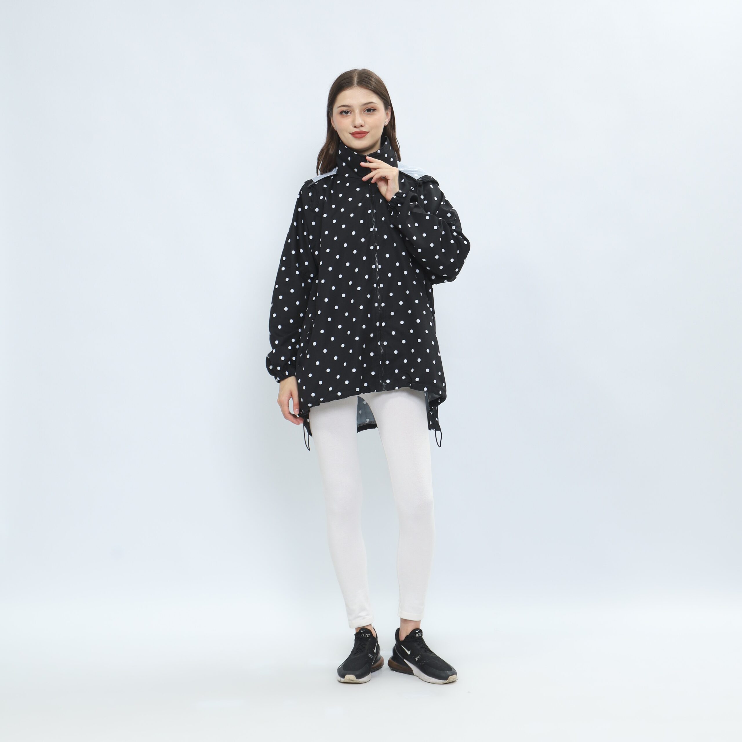MYMELIS BATWING BLACK POLKADOT WINDBREAKER - Image 5