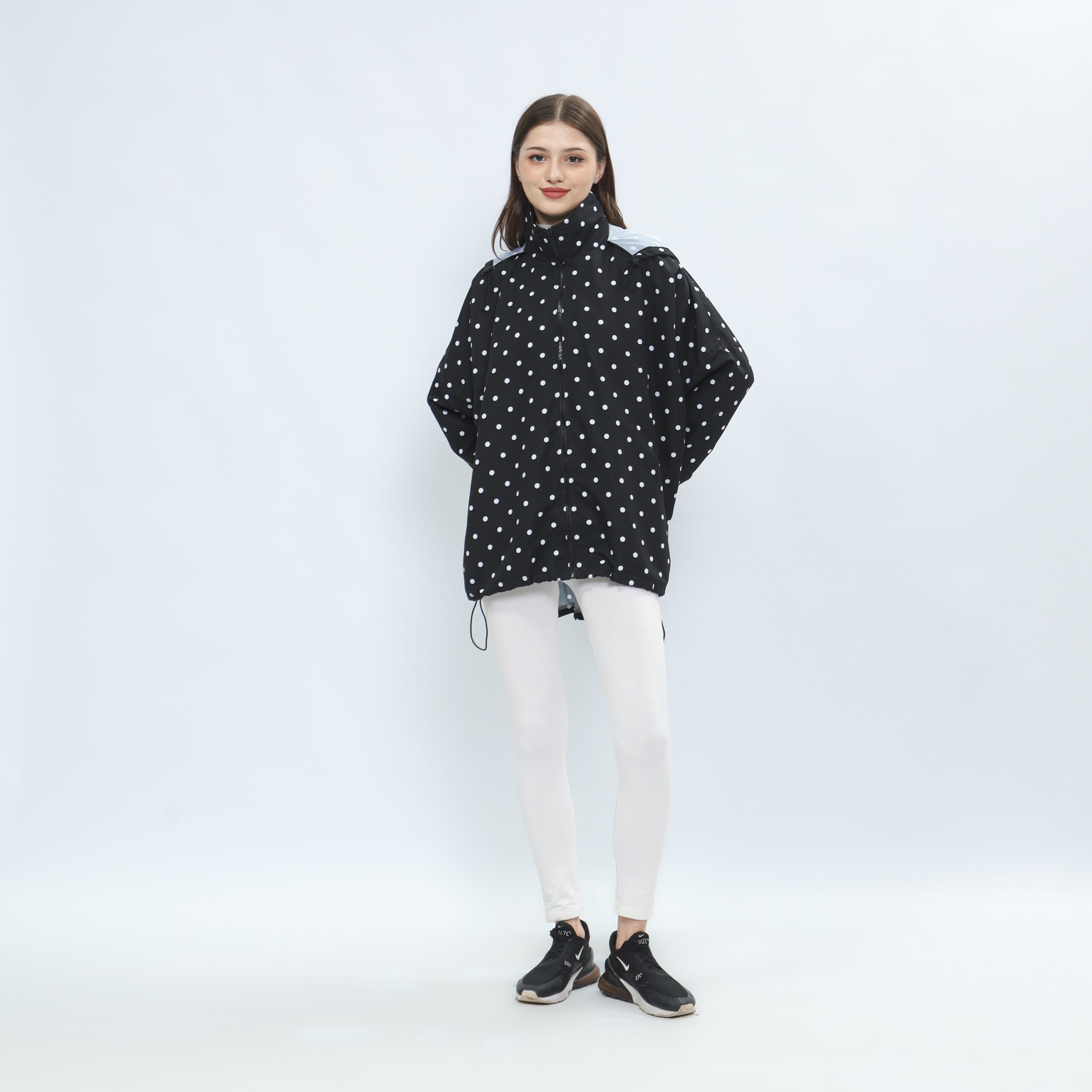 MYMELIS BATWING BLACK POLKADOT WINDBREAKER - Image 9
