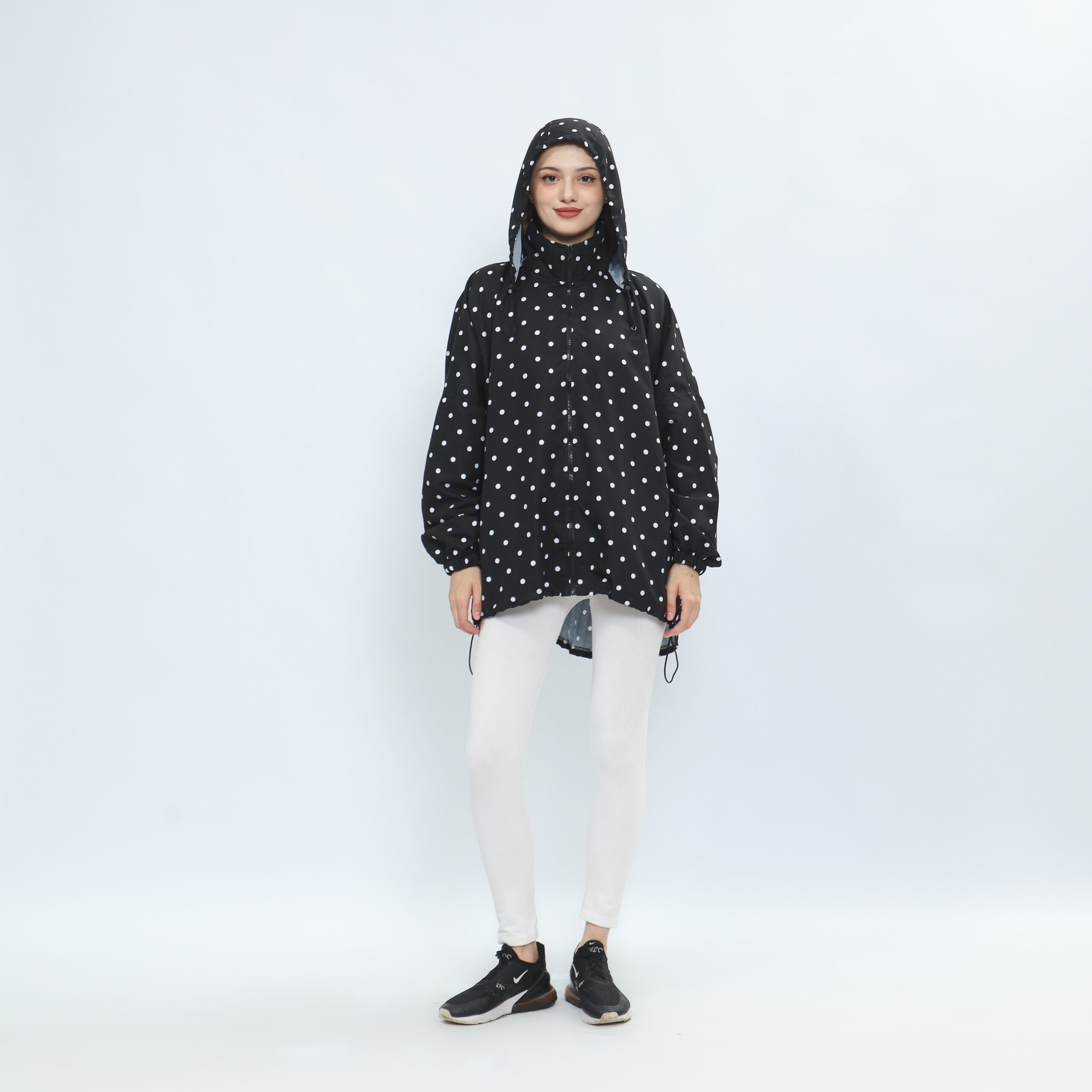 MYMELIS BATWING BLACK POLKADOT WINDBREAKER - Image 10