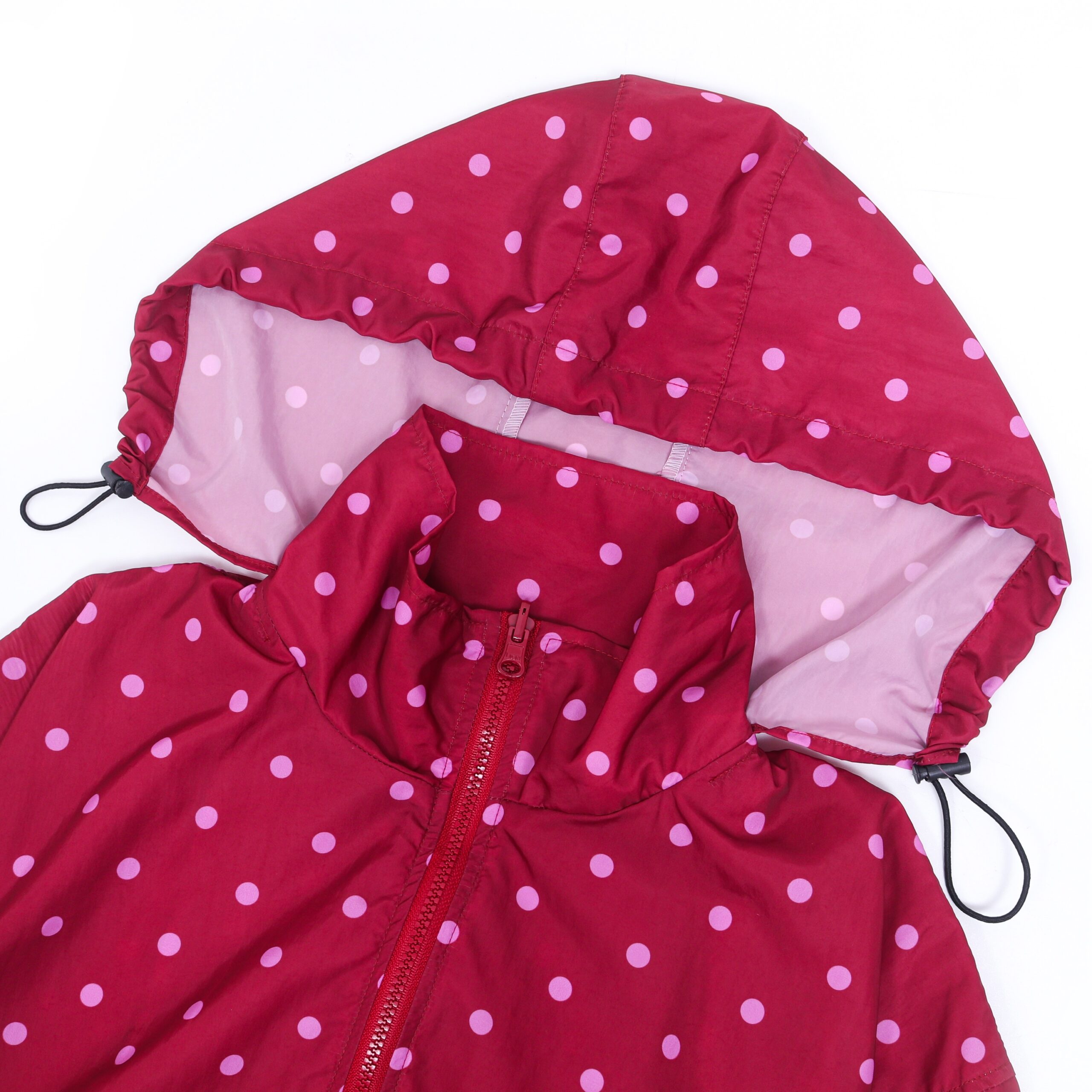 MYMELIS ADJUSTABLE MAROON POLKADOT WINDBREAKER - Image 4