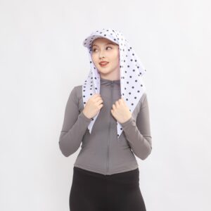 Running Cap White Polkadot