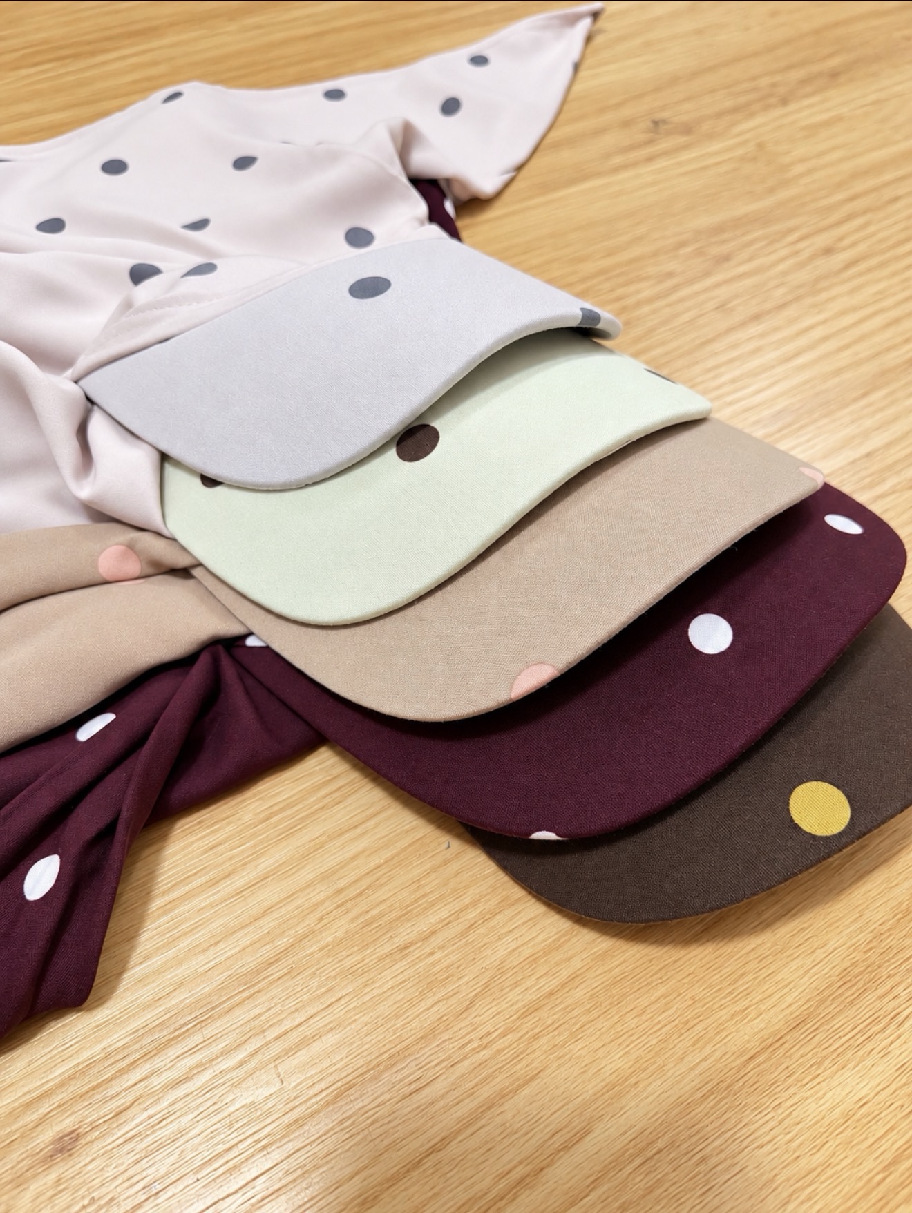 Mymelis Bandana Running Cap Maroon Polkadot - Image 3