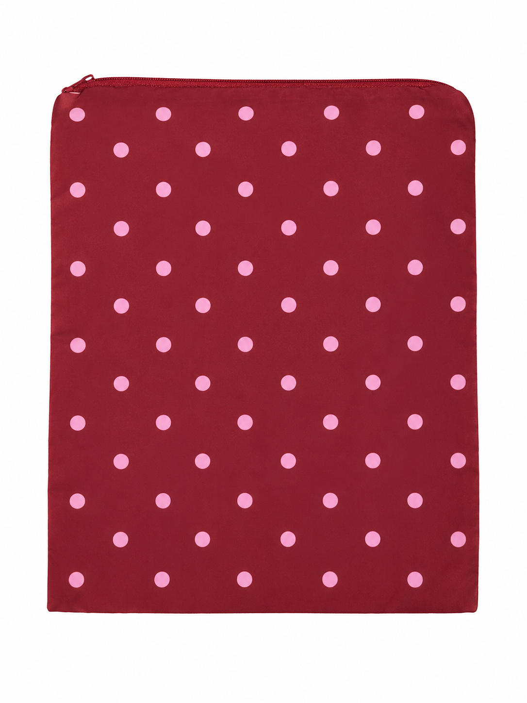 Mymelis Nylon Travel Bag Maroon Polkadot