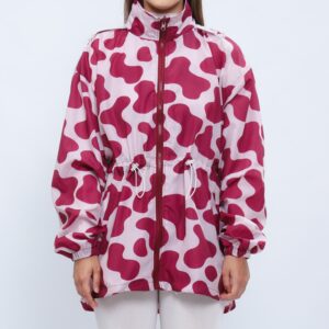 MYMELIS ADJUSTABLE CLOUD POP MAROON WINDBREAKER