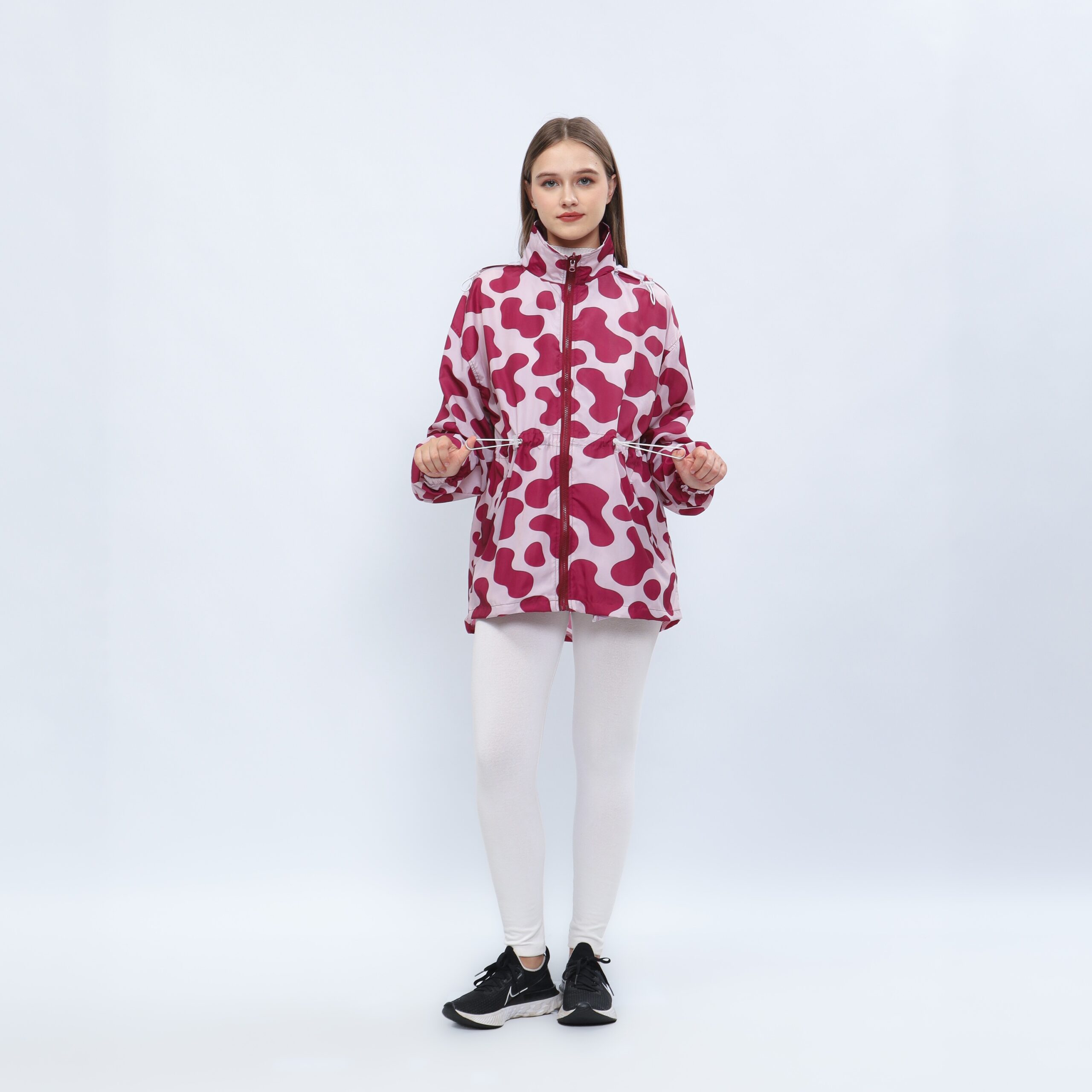 MYMELIS ADJUSTABLE CLOUD POP MAROON WINDBREAKER - Image 3