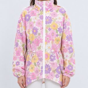 MYMELIS ADJUSTABLE FLORAL WINDBREAKER