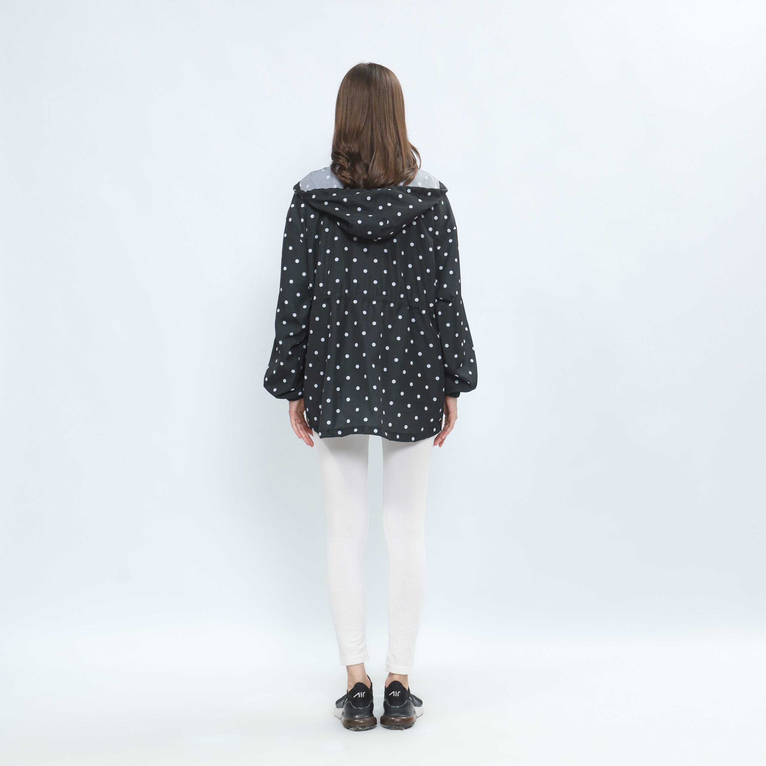 Mymelis Adjustable Black Polkadot Windbreaker - Image 5