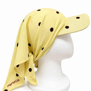 Mymelis Bandana Running Cap Yellow Polkadot