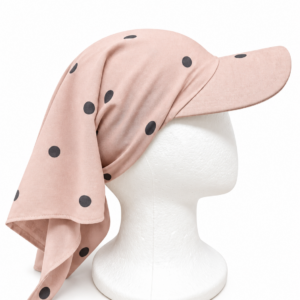 Mymelis Bandana Running Cap Blush Pink Polkadot